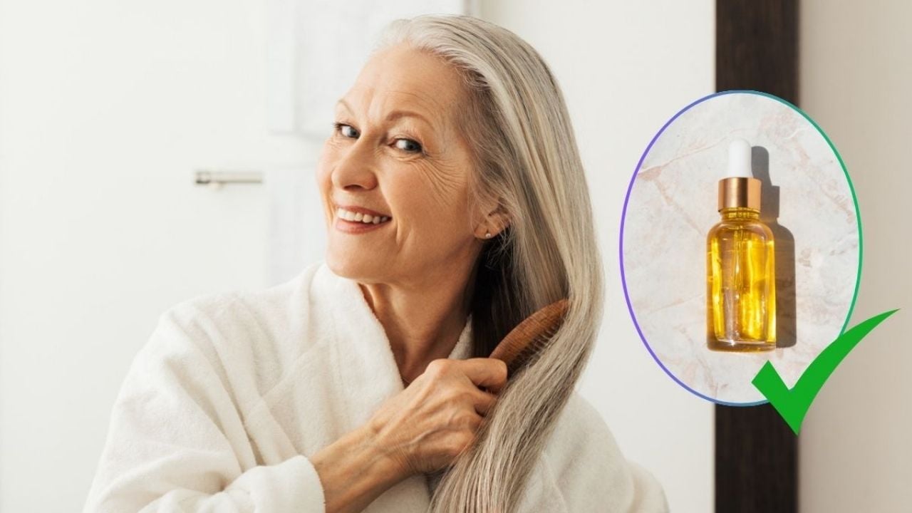 Aceite esencial para hidratar el cabello y mantener canas saludables