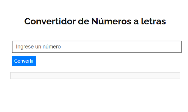 Convertidor de Números a letras